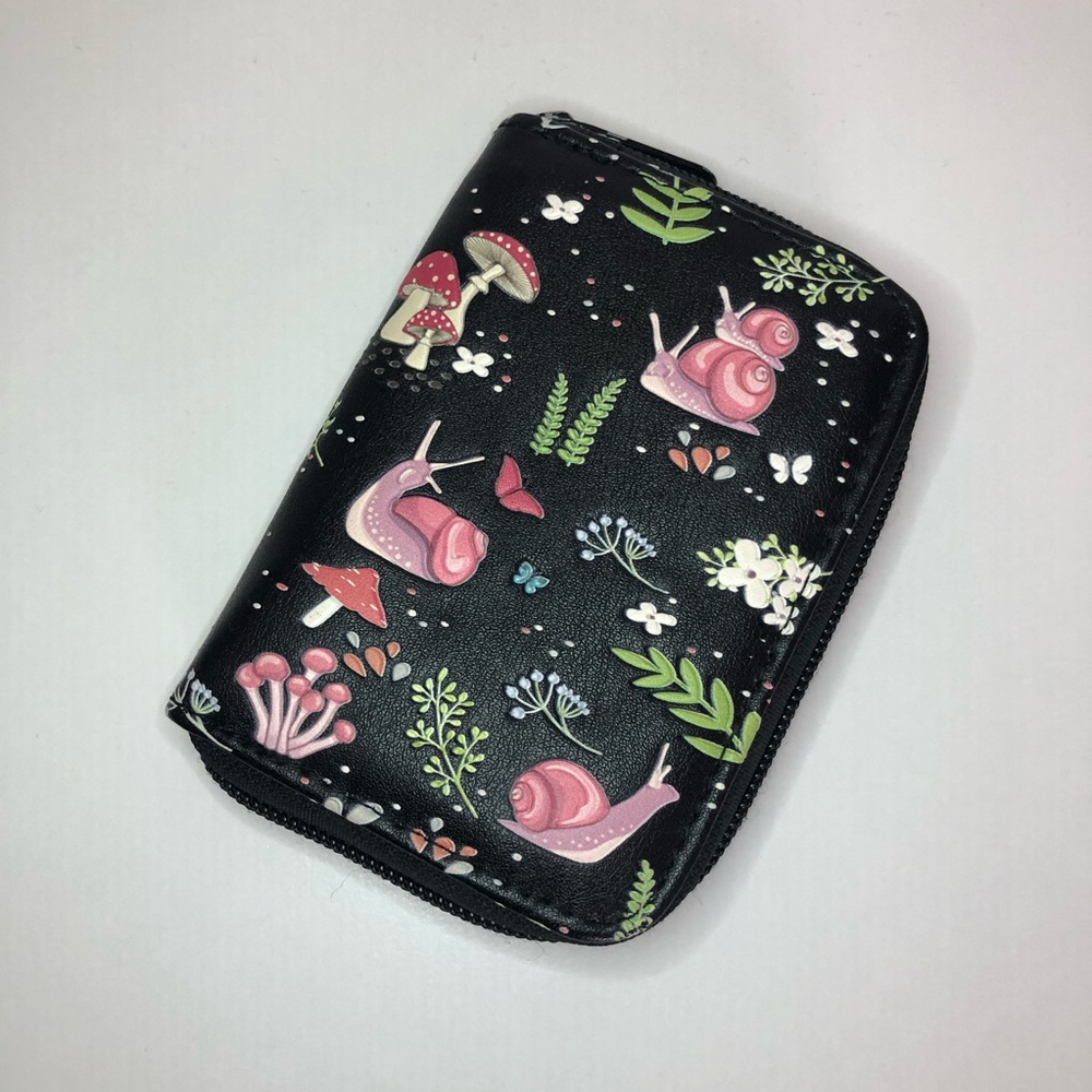 Shag Wear Cottagecore Snail Mushroom Wallet faux leather